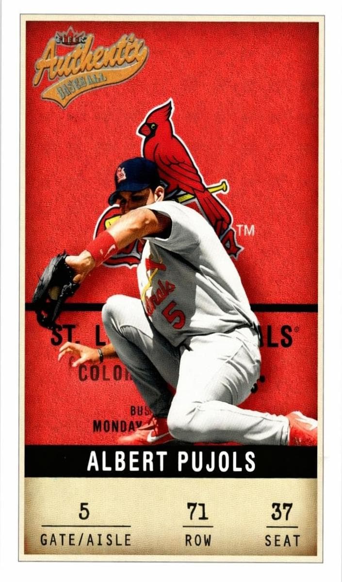 Albert Pujols 2002 fleer Fleer Authentix