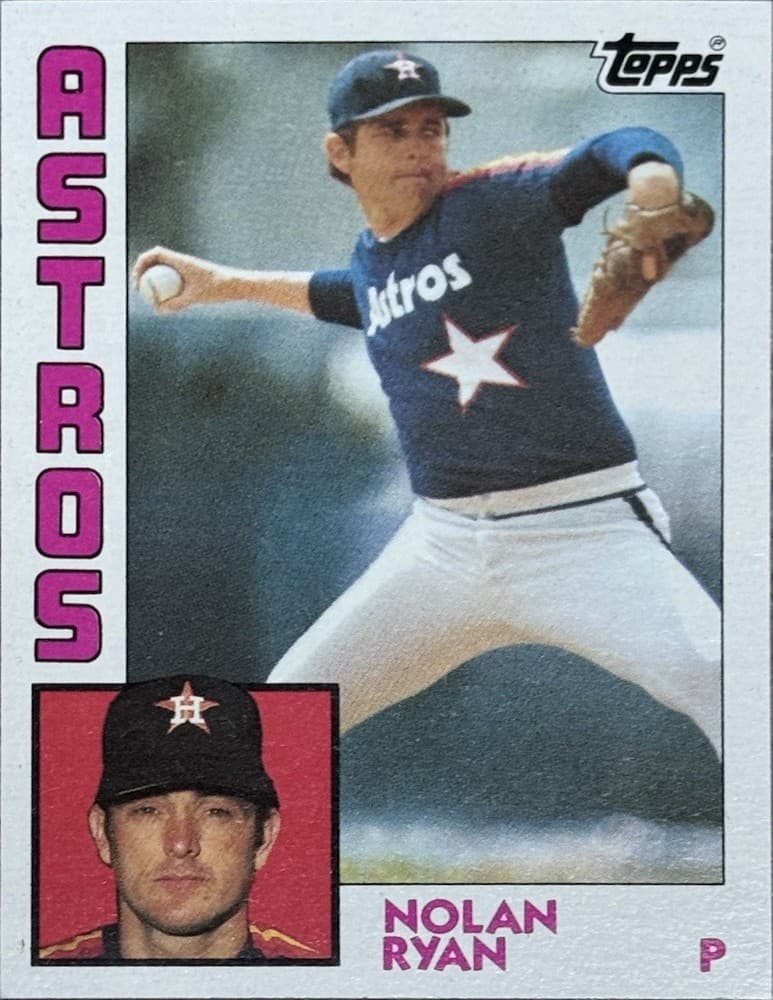RAW BASEBALL HOF NOLAN RYAN HO 1984 Topps