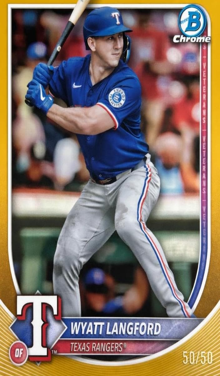 Wyatt Langford 2025 bowman Bowman Chrome