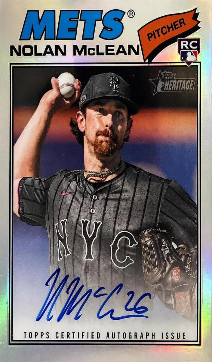 Nolan McLean 2026 topps Topps Heritage