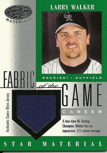 Larry Walker 2001 leaf Leaf Certified Materials