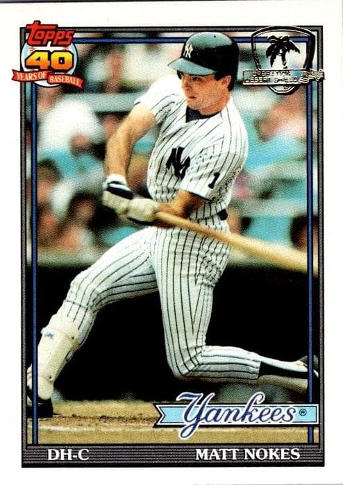 Matt Nokes 1991 topps O-Pee-Chee