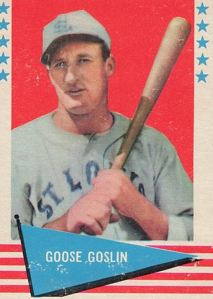 Goose Goslin 1961 fleer Fleer Baseball Greats