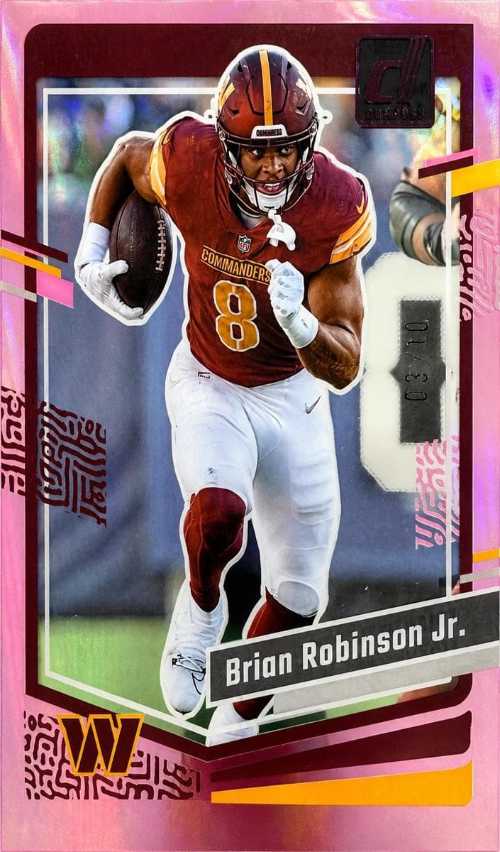 Brian Robinson Jr. 2023 panini Clearly Donruss