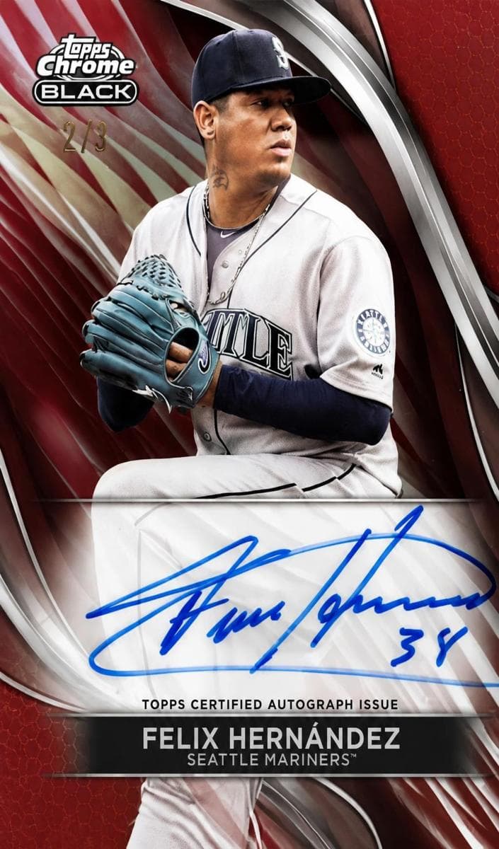 Félix Hernández 2024 topps Topps Chrome Black