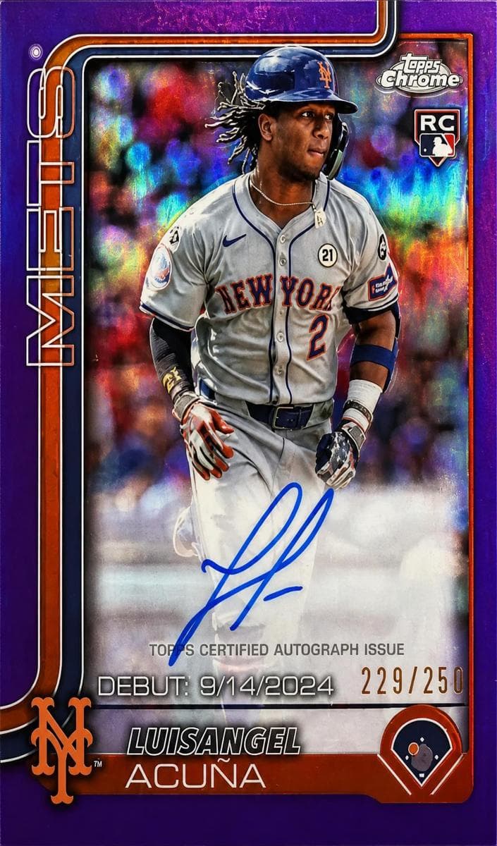 Luisangel Acuña 2025 topps Topps Chrome Update