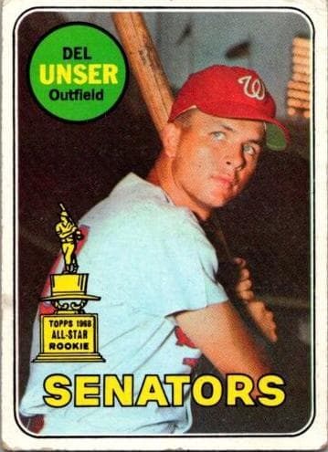Del Unser 1969 topps Topps