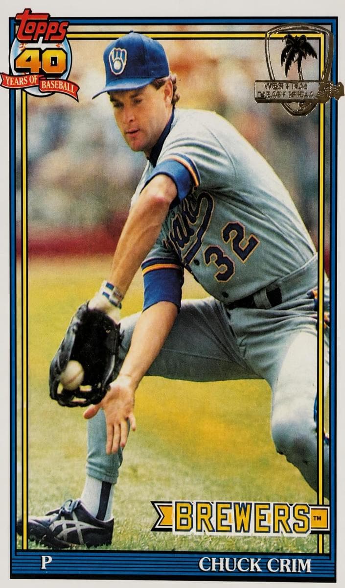 Chuck Crim 1991 topps O-Pee-Chee