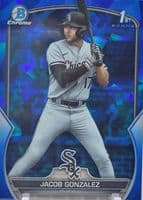 Jacob Gonzalez 2023 bowman Bowman Draft Chrome