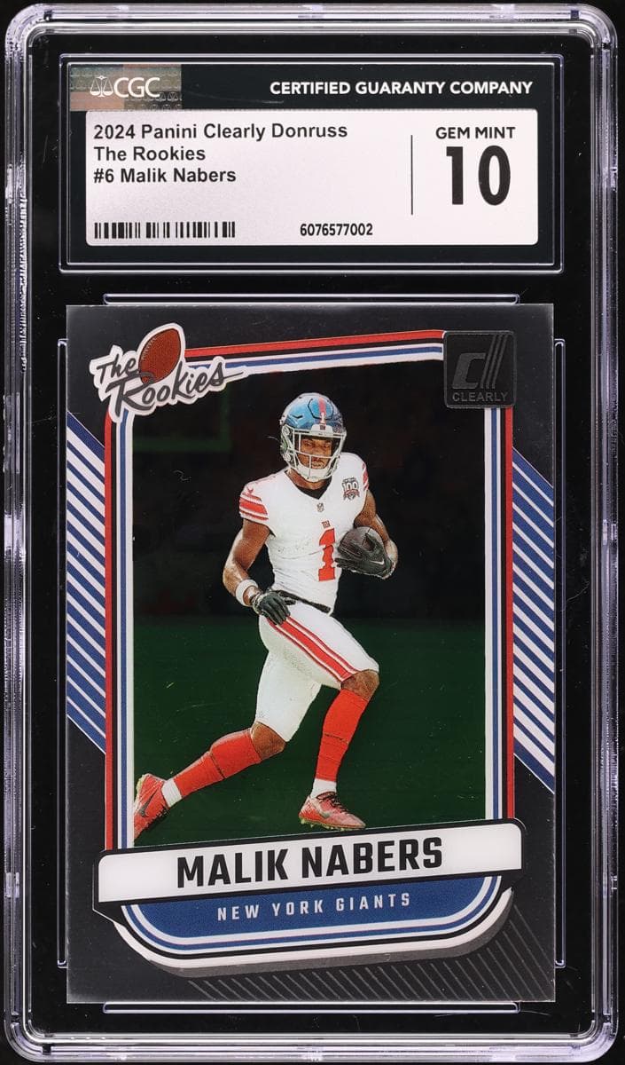 Malik Nabers 2024 panini Clearly Donruss