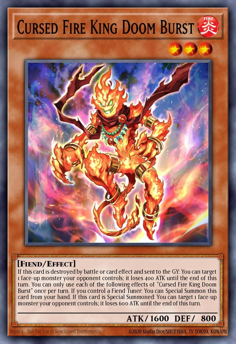 Cursed Fire King Doom Burst 2025 Yu-Gi-Oh! 2025 Mega Pack Tin