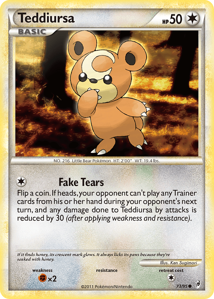 Teddiursa 2011 Pokemon Call of Legends Reverse Holo