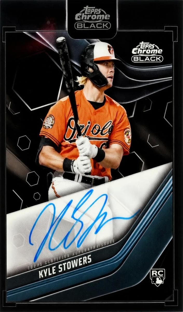 Kyle Stowers 2023 topps Topps Chrome Black