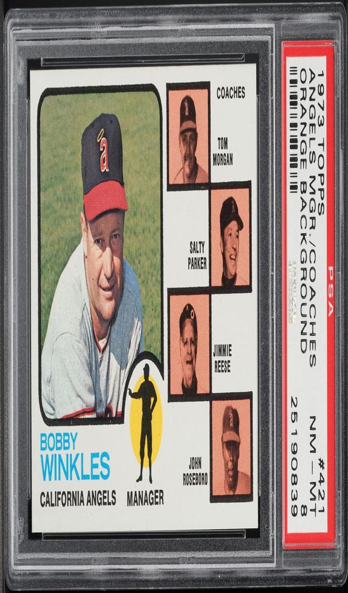 Angels Field Leaders (Bobby Winkles / Tom Morgan / Salty Parker / Jimmie Reese / John Roseboro) #421