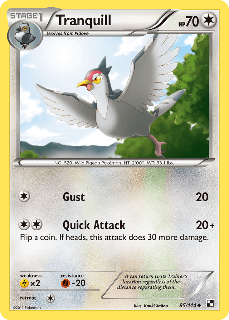 Tranquill 2011 Pokemon
