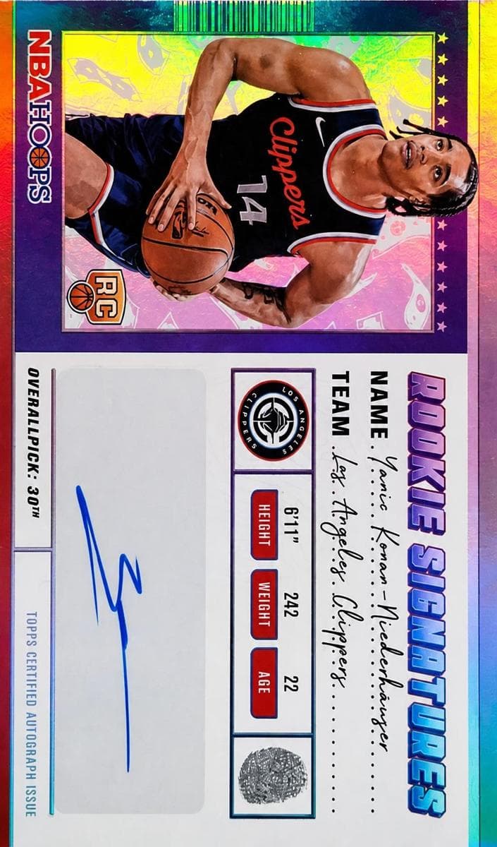 Yanic Konan-Niederhäuser 2025 panini NBA Hoops