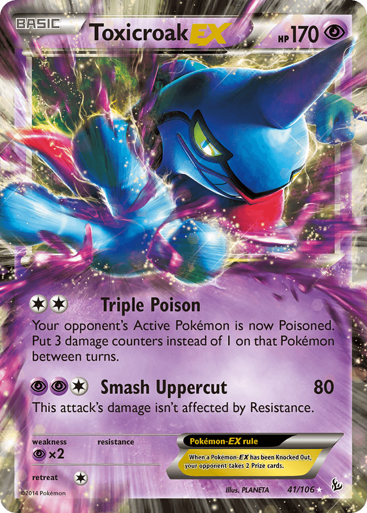 Toxicroak EX 2014 Pokemon Flashfire