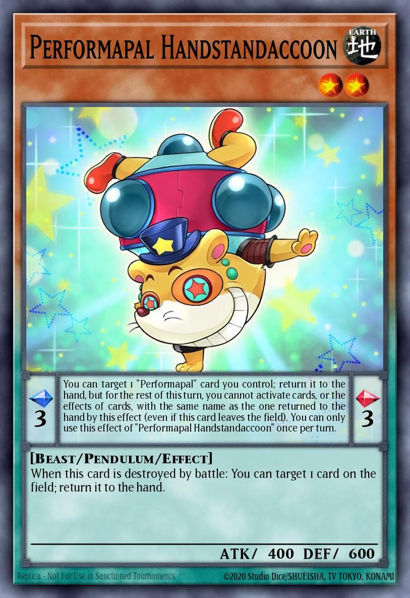 Performapal Handstandaccoon #RATE-EN002