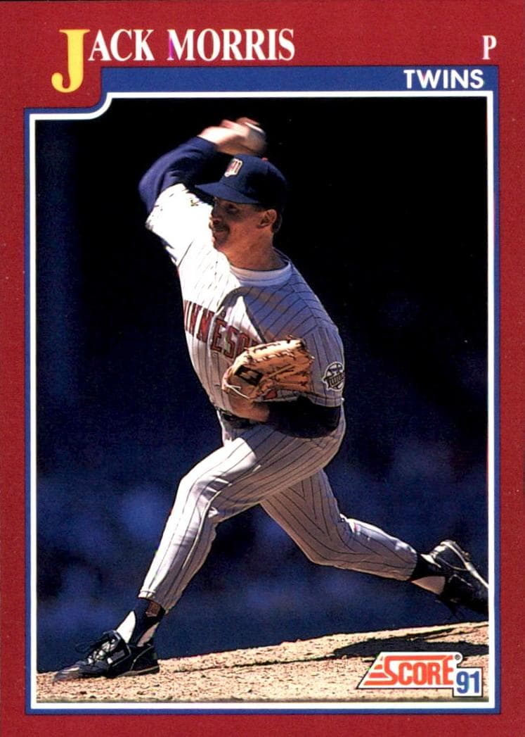 Jack Morris 1991 panini Score Rookie & Traded