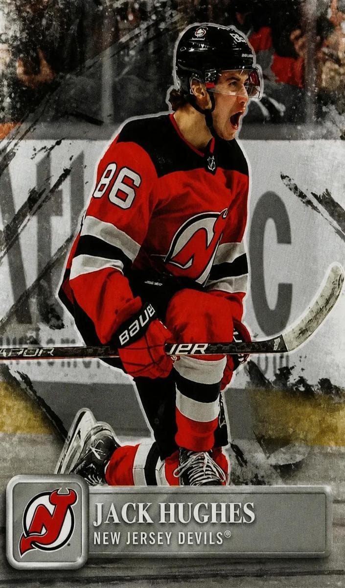 Jack Hughes 2022 topps Nhl Sticker Collection