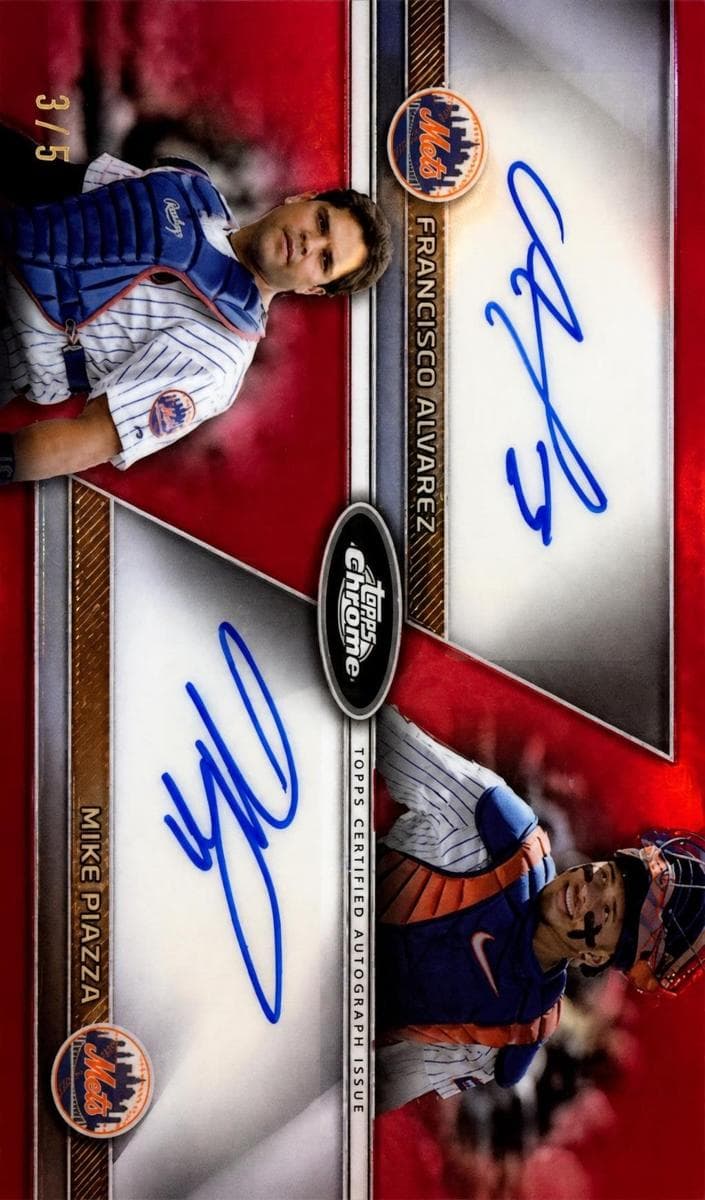 Francisco Alvarez / Mike Piazza trading card