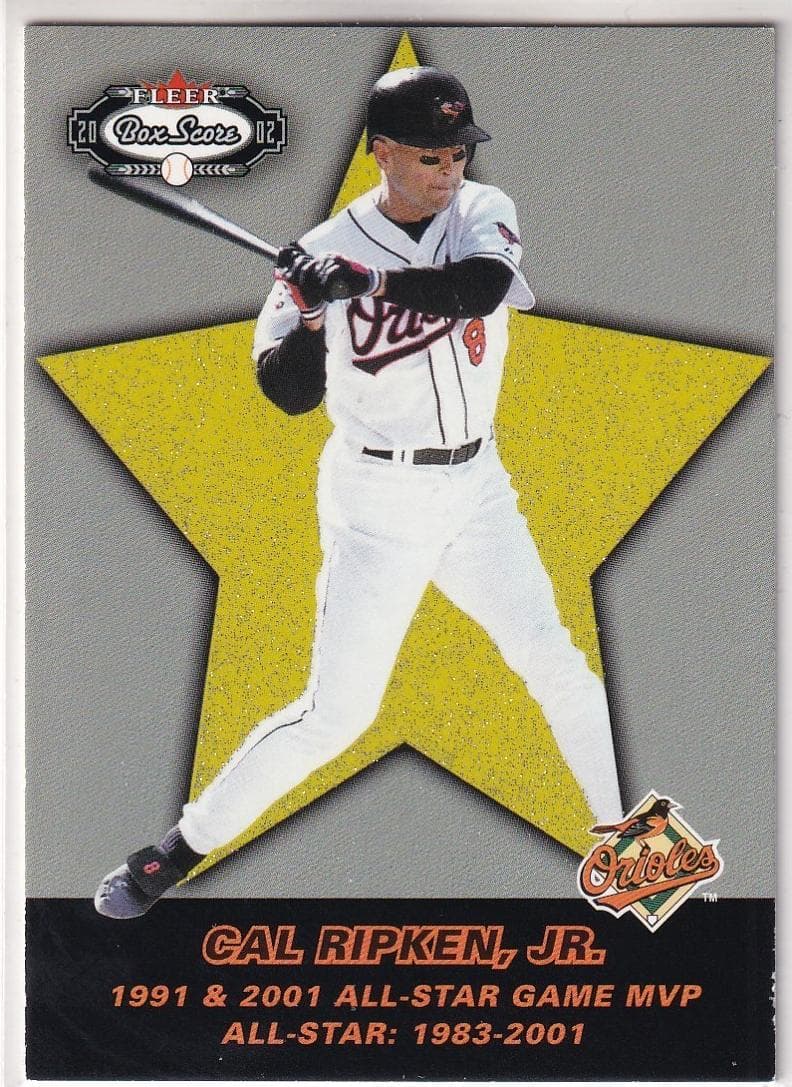 Cal Ripken, Jr 2002 fleer Fleer Box Score