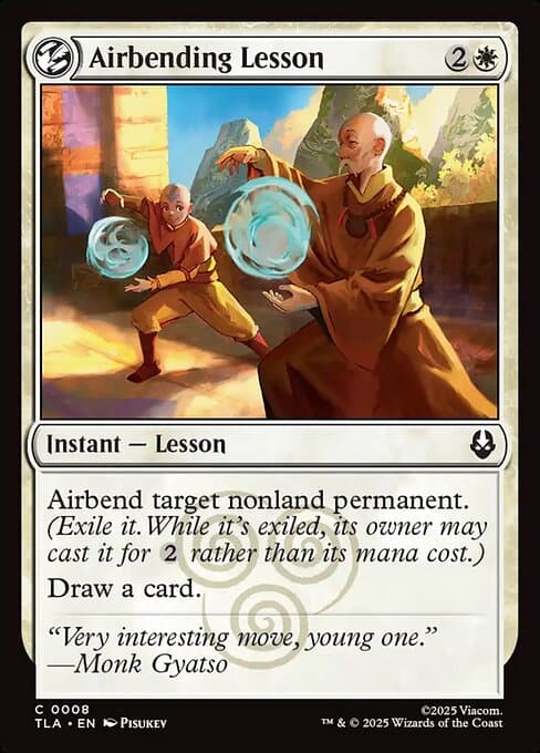 Airbending Lesson 2025 Magic: The Gathering Avatar: The Last Airbender