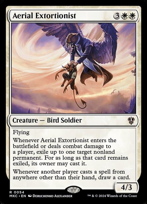 Aerial Extortionist 2022 Magic: The Gathering New Capenna Commander Extended Art