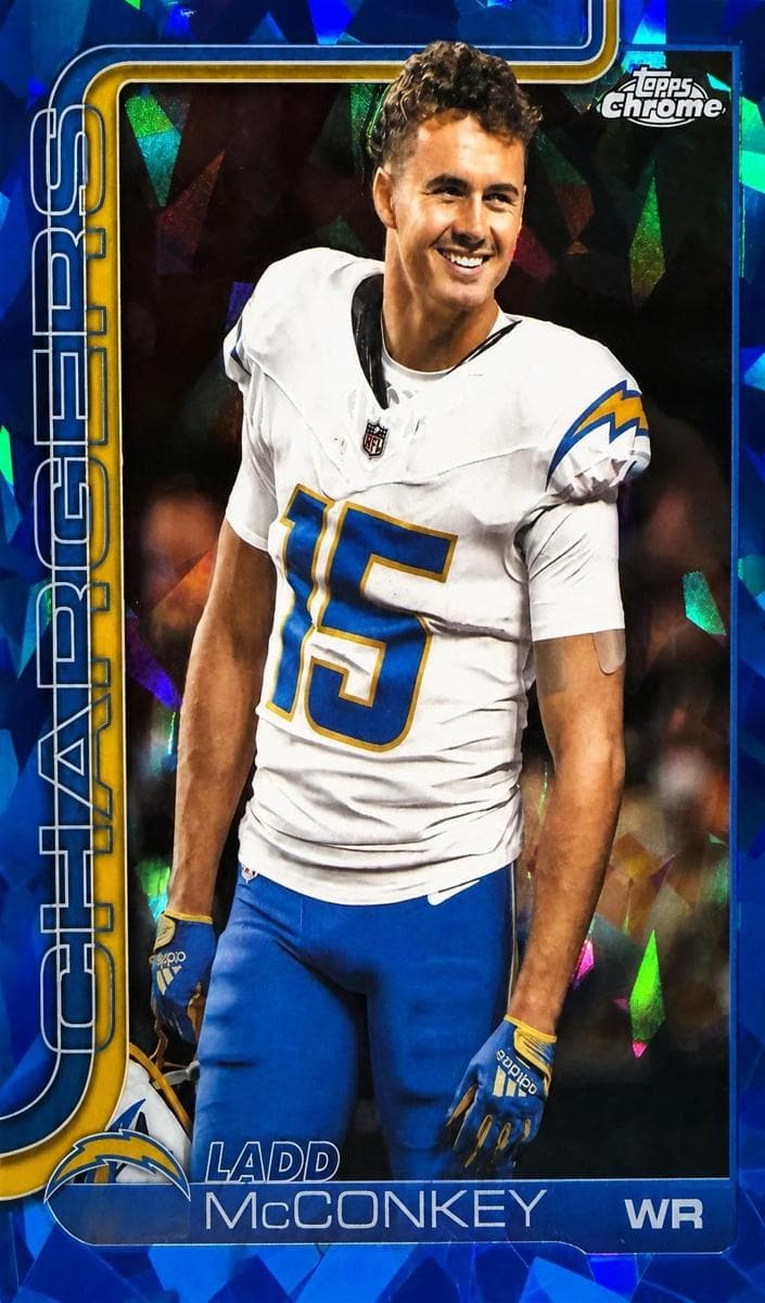 Ladd McConkey 2025 topps Topps Chrome Sapphire