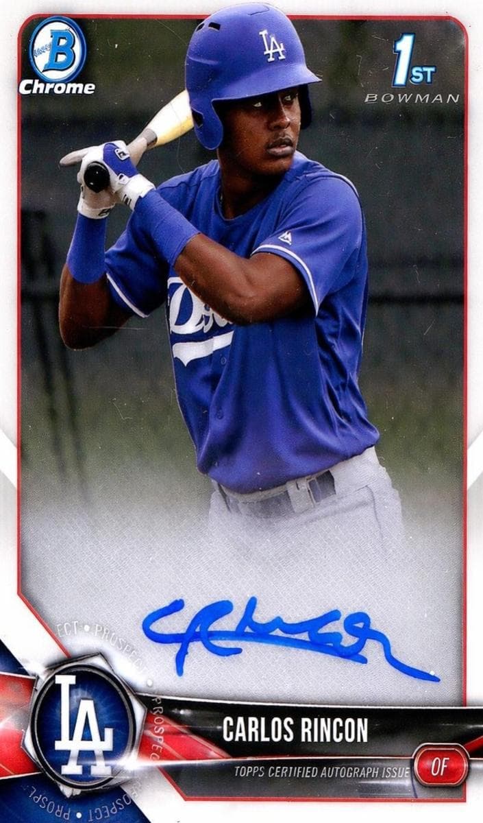 Carlos Rincon 2018 bowman Bowman Chrome