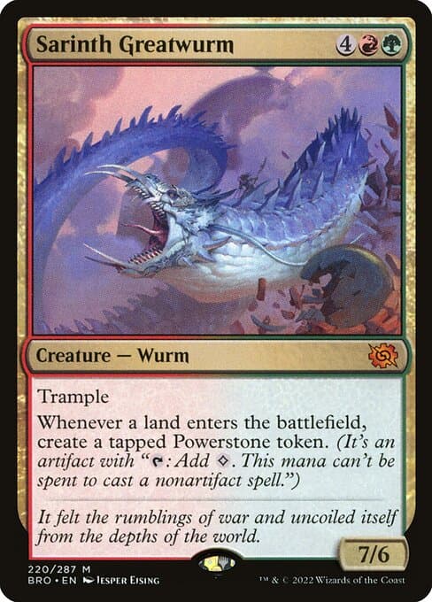Sarinth Greatwurm 2022 Magic: The Gathering Brother's War
