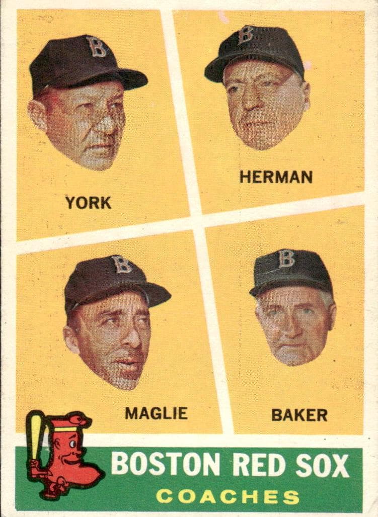 Boston Red Sox Coaches (Rudy York / Billy Herman / Sal Maglie / Del Baker) #456