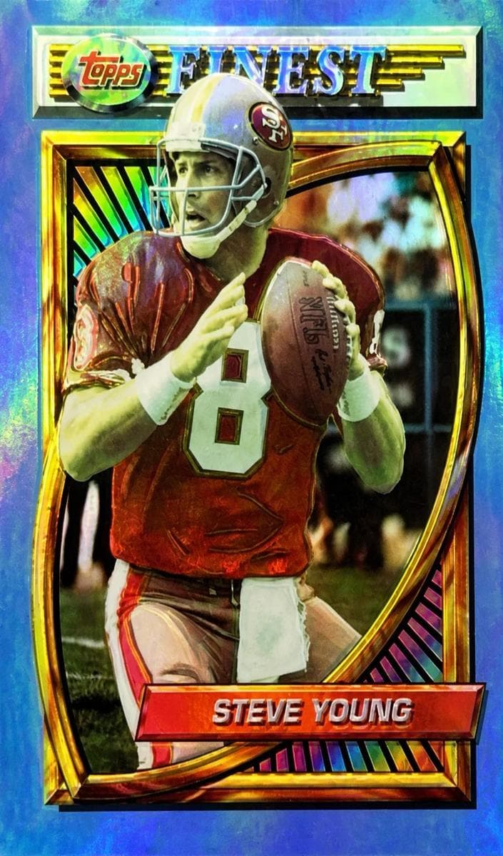 Steve Young 1994 topps Finest Football Refractor