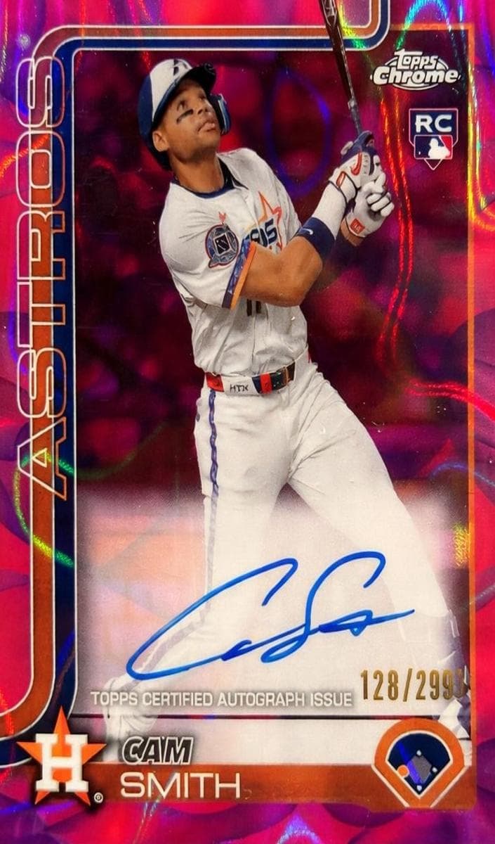 Cam Smith 2025 topps Topps Chrome Logofractor Edition Rookie Autographs - Orange Refractor example 2