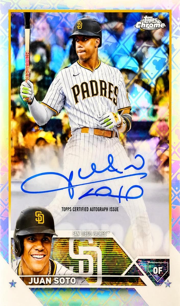 Juan Soto 2023 topps Topps Chrome Logofractor Edition