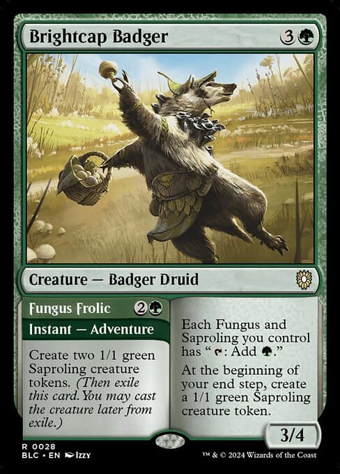 Brightcap Badger // Fungus Frolic 2024 Magic: The Gathering