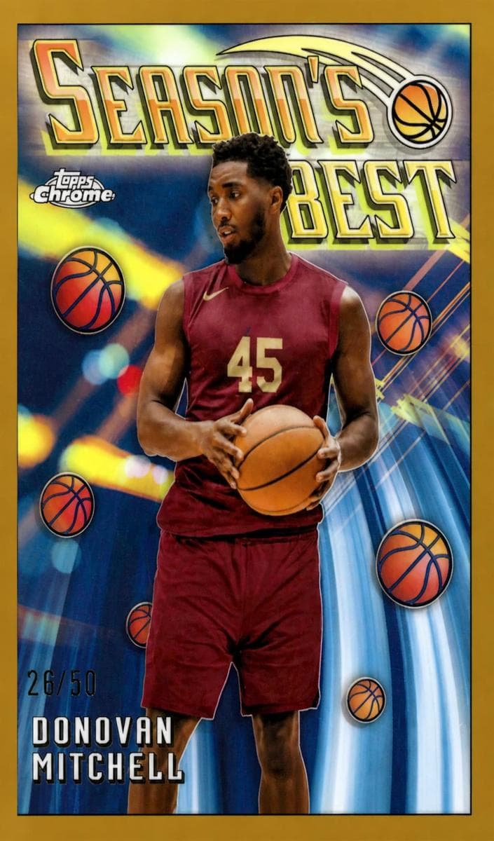 Donovan Mitchell 2023 topps Topps Chrome