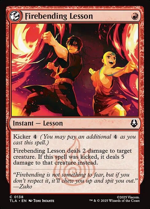 Firebending Lesson 2025 Magic: The Gathering Avatar: The Last Airbender