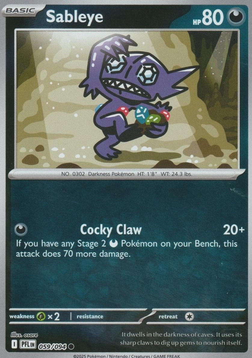 Sableye trading card