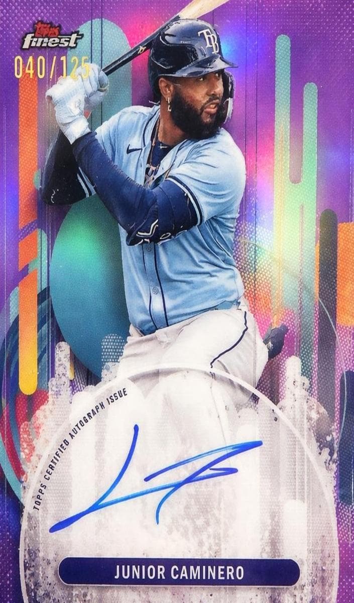 Junior Caminero 2025 Topps Finest auto card