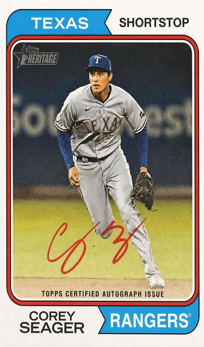 Corey Seager 2023 topps Topps Heritage