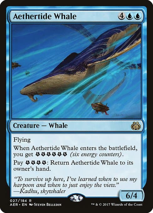 Aethertide Whale 2025 Magic: The Gathering Aetherdrift Commander