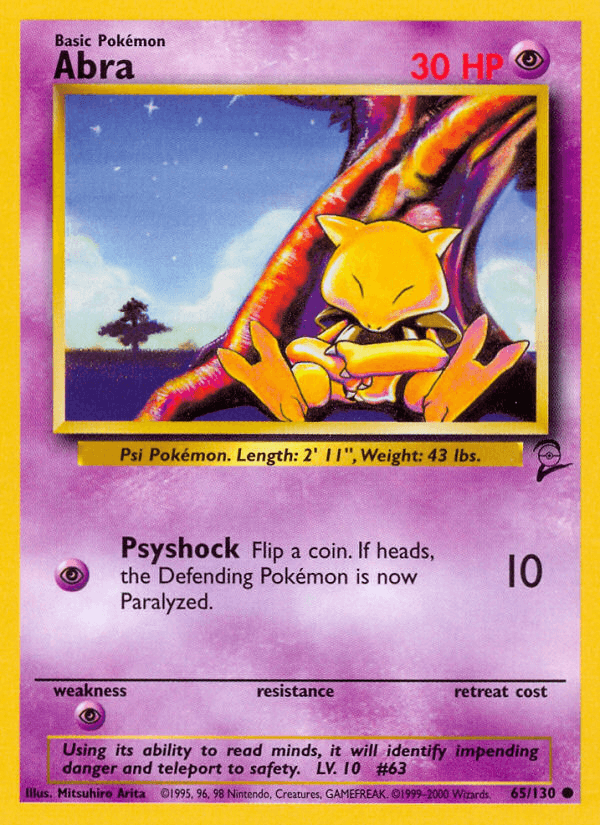 Abra 2000 Pokemon Base Set 2