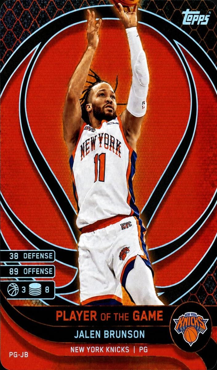 Jalen Brunson 2025 topps Match Attax