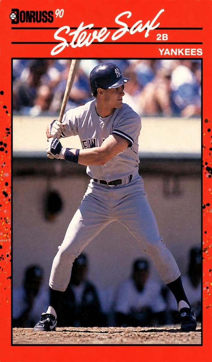 Steve Sax 1990 panini Donruss