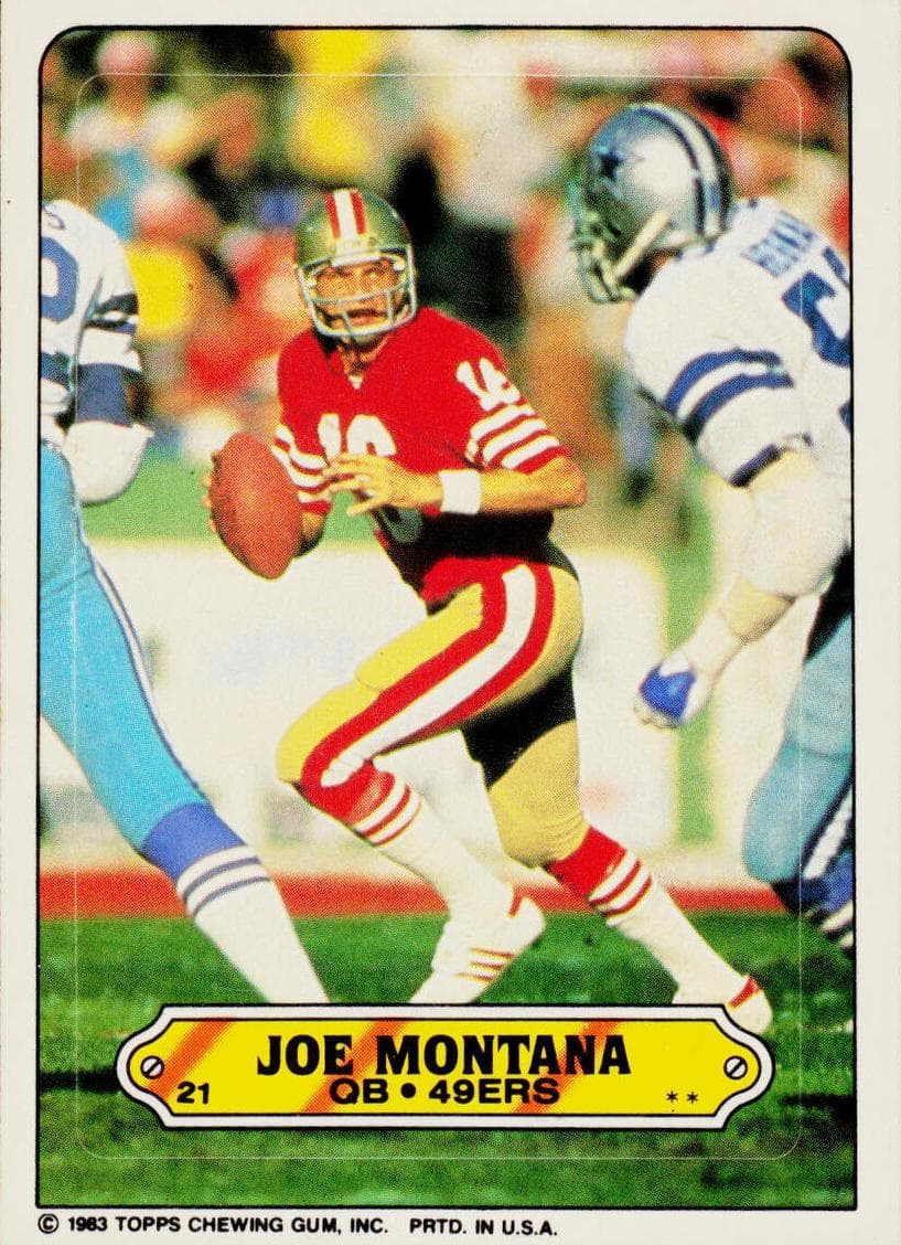Joe Montana 1983 topps Topps