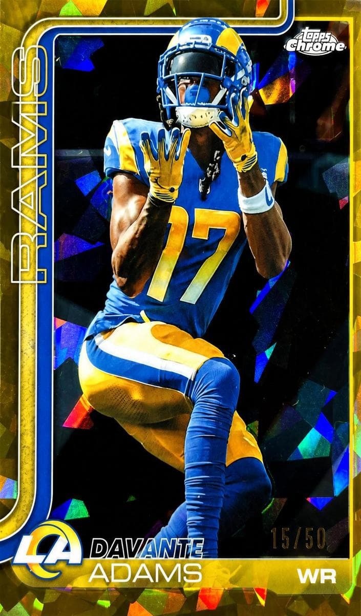 Davante Adams 2025 topps Topps Chrome Sapphire