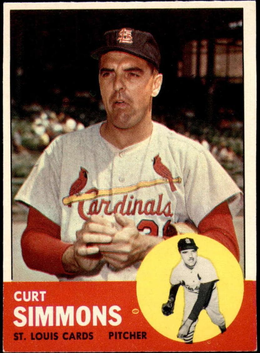 Curt Simmons 1963 topps Topps