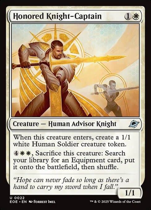 Honored Knight-Captain 2025 Magic: The Gathering Edge of Eternities