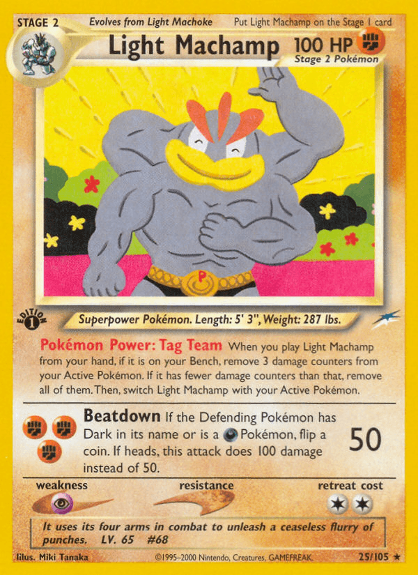 Light Machamp 2002 Pokemon Neo Destiny